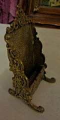 ~~ ANTIQUE HAMMERED BRASS BUSINESS / CALLING CARD HOLDER ~~ PATINA ~~