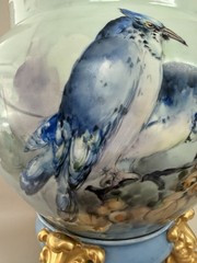 Antique Limoges France Large Hand Painted Porcelain Jardiniere