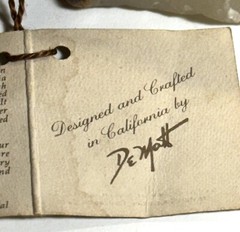 Vintage 1975 Demott Brass Sailing Ship With Original Tag Signed By Artist
