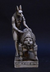 EGYPTIAN ANTIQUE STATUE RARE EGYPTIAN ANTIQUITIES OF GOD ANUBIS PHARAONIC BC