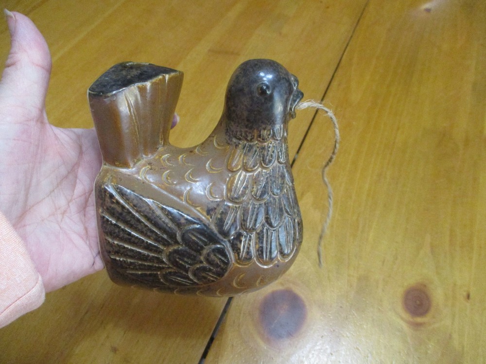 VTG Knobler Bird Stoneware String Holder/Dispenser & Scissor Holder,Pottery