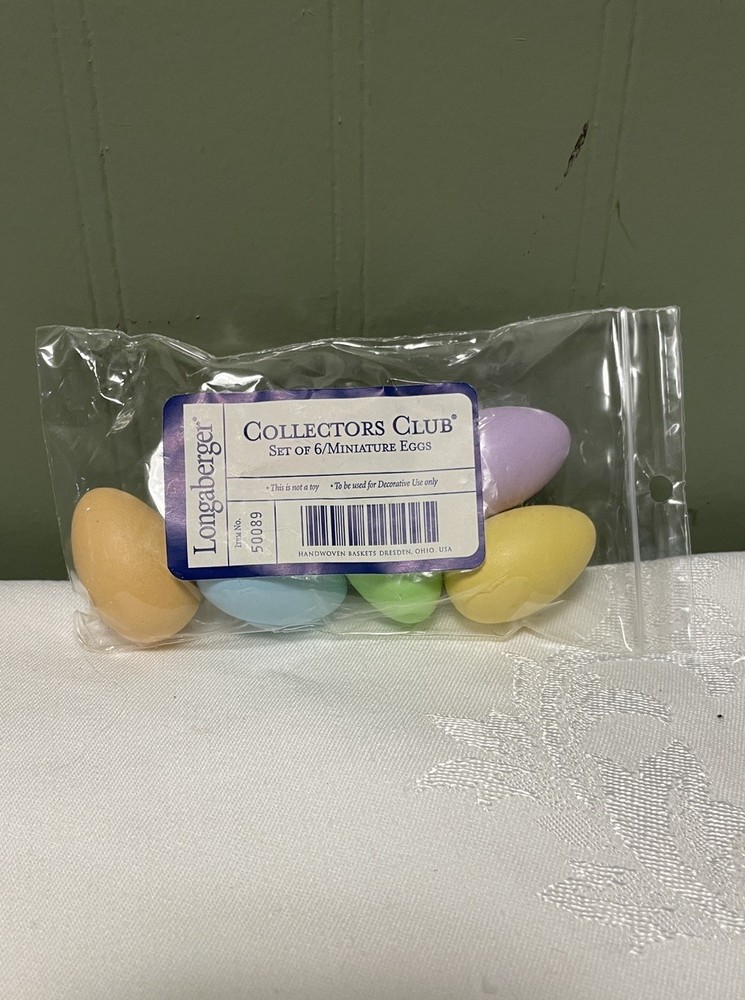 Longaberger Eggs For The Collectors Club Miniature Easter Eggs Basket NIP