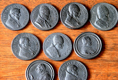 WEDGWOOD 1770’S XRARE ( 10 ) BLACK BASALT MEDAL OF POPES SOLD SEPARATLY MUSEUM