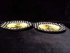 2 Home Interiors Decorative Plates Plant Vase Designs 10.25″ 2 New Plate Hanger