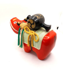 Akabeko Fukushima Aizu Folk Crafts – Lucky Charms -Papier Mache Bobble Head Cow