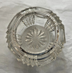Vintage Clear Pressed Glass Votive Holder Small Trinket Bowl Heavy READ