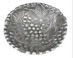 Adorable ❤️ Cast Aluminum Trinket Dish Tray Grapes 4 1/2 Inches Across Fun