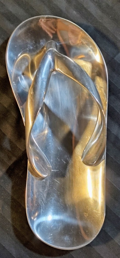 NOVELTY METAL “FLIP FLOP” – BEACH DECOR – TRINKET DISH / SPOON REST