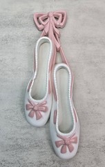 Unbranded Vintage Pink Off White Ballerina Shoes Wall Decoration 90s Ballet