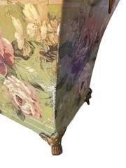 19th Century French Style Sheet Metal Cachepot Wastebasket Planter Flowers