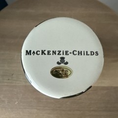 Retired Mackenzie Childs Courtly Check 10 Oz Enamel Tumbler NWT Rare