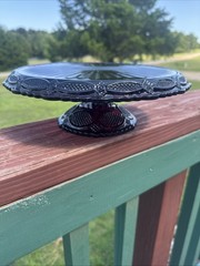 Vintage Avon 1876 Cape Cod Ruby Red Glass Pedestal Cake Plate Stand