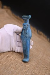 Authentic Ancient Egyptian Antiquities Nephthys Blue Stone Statue Egyptian BC