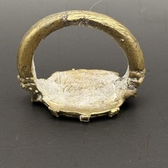 Very Rare Ancient Roman Ring Bronze Engraved Beast Authentic Antique Size 9