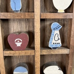 Vtg Wood Shadow Box Curio Goose Bunny Sheep Farmhouse Country Granny Core 11”