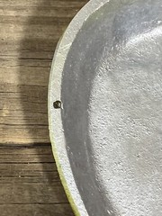 AS-IS Vtg HODA Wall Hanging Lamp Bellows Cast Aluminum Green Decor Hoda Lot 2