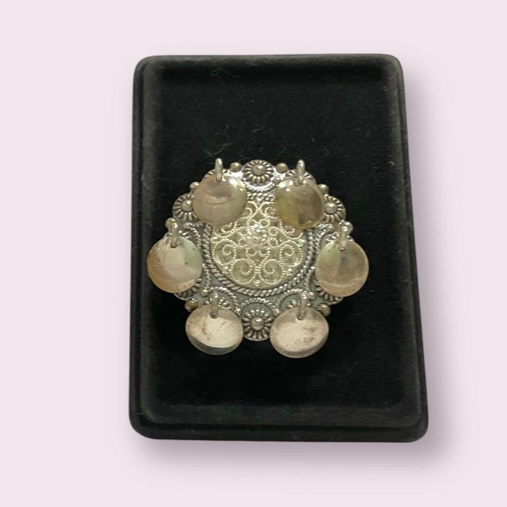 Norwegian Silvsmilla Silver 830 Antique Brooch 35mm Unused