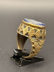 AMAZING RARE ANCIENT ROMAN ERA AUTHENTIC RING LAPIS LAZULI RING ANTIQUE ARTIFACT