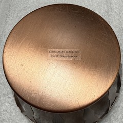VTG Hallmark Maya Angelou Copper Figures Bowl Candle Holder “…more alike…” 2001