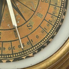 Antique Nautical Compass Handmade Wood Copper Coastal Nautical Decor Estate VTG