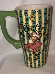 Large Ceramic Coffee Mug Cat Lovers