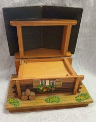 Vintage Musical Wooden Swiss Chalet Cottage Music Box “Edelweiss” Handpainted
