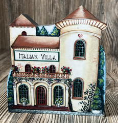 Brandywine Collectible Italian Villa Shelf Sitter, MW 2000 Wood (some wear)