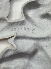 3 pc Vintage SEXTON Aluminum Metal Baseball Player Wall Hanging Plaque set