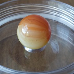 .71″ Vintage Sunburst Sunrise Orange UV Yellow Akro Vitro Marble