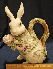 Fitz & Floyd Fauna and Flora 2003 Teapot Rabbit Tea Bunny Spring RARE