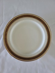 Vintage 7 1/2 Limoges France White W/ Gold Trim Bread & Butter Plates set of 8