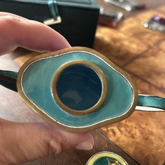 Kelvin Chen Enamel Copper Mini Teapot – Running Bunny Rabbit # 9 with box