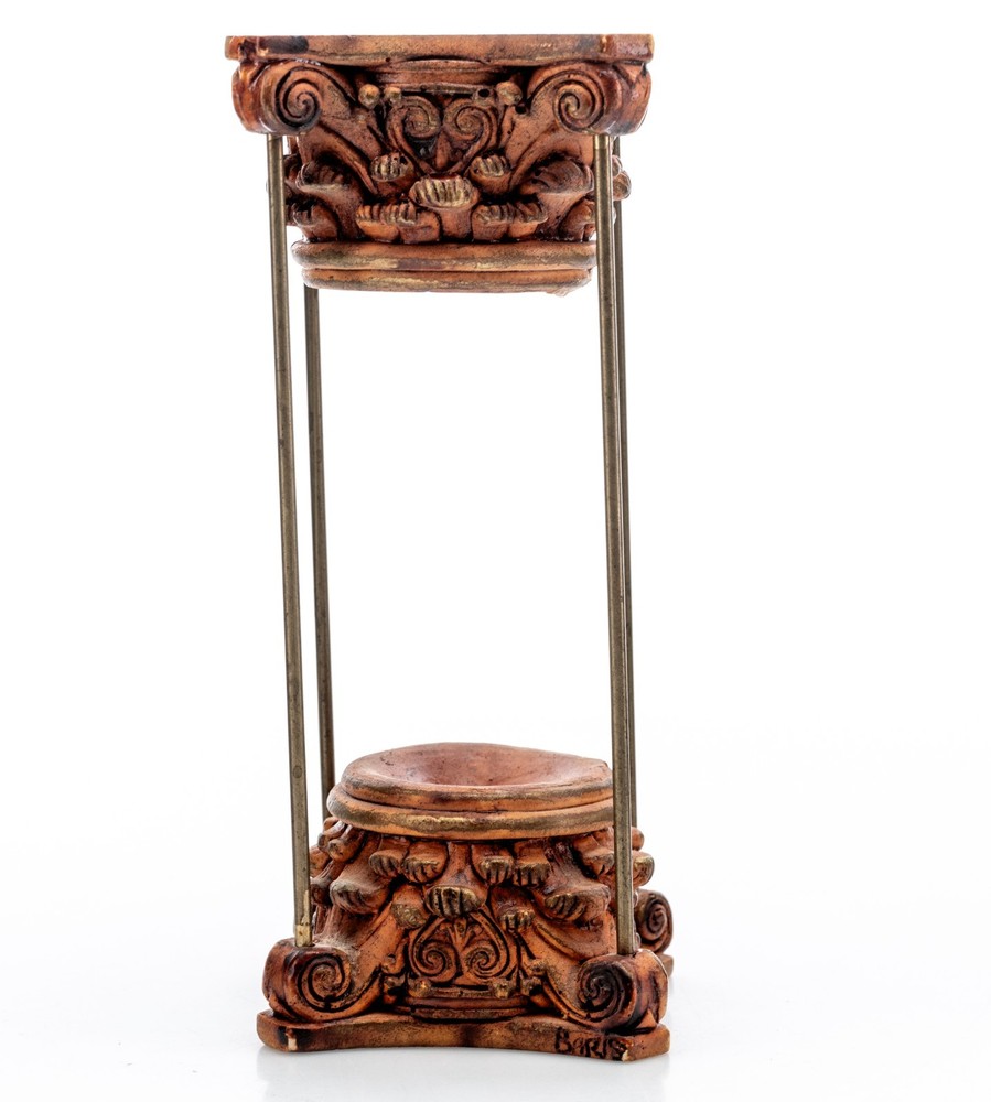 Classical Corinthian Column Display Stand 6.5x3in Resin Signed Baris 1lb Used