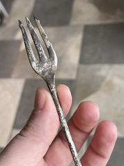 Antique Silver Plated Cocktail Fork Victorian – Edwardian 19th – 20th C.