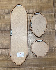 Home Interiors Gifts Mirrors Gold Wood Frame Wall Hanging Made In USA Set Of 3