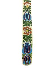 Decorative Lady Face Hand Painted Wooden Mixing Blue Scarf Big Eyes Folk Art