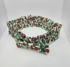 Longaberger Holly Medium Basket Garter with Bow “Traditional Holly”