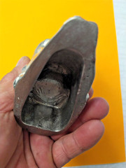 Vintage Devil Mephistopheles Metal Pencil Holder Cup Heavy Cast Metal Desk Decor
