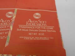 Avon Soft Impressions Soft Musk Delicate Drawer Sachets NOS 1985 4 Envelopes