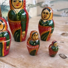 Matryoshka Nesting Doll Women in traditional costumes Set of 6 Made in India
