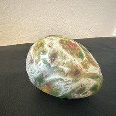 Ocean Jasper Polished Multicolor Swirl Art Decorative Egg