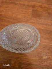 Vintage Avon Classic Fostoria Lead Crystal Egg Trinket Dish Mother’s Day 1977