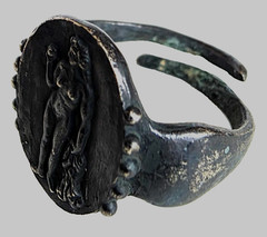 300 BC Ancient Greek Silver Ring Aphrodite goddess love, lust, beauty, pleasure