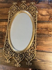 1975 Burwood Wall Mirror Hollywood Regency Ornate Gold Large 4975 32.5”x15”