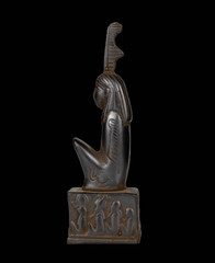 Authentic Ancient Egyptian Stone Goddess Ma’at Seated Statue Figurine Rare BC