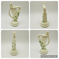 Lot Of 6 Vintage Belleek Irish Shamrock Porcelain Harp Murphys Pub St Patrick’s