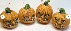 Neil Eyre Designs Halloween horror Large creepy monster Face pumpkin UPICK1