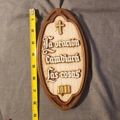 1980’s Home Interior HOMCO Burwood Oval Wall Decor Spanish “Pray Change Things”