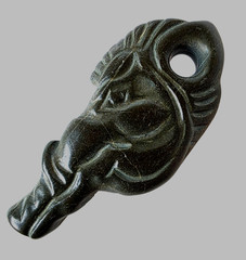 300 BC Ancient Roman Carved Engraved Gemstone Pendant Medallion Amulet Boar Head