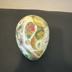 Ocean Jasper Polished Multicolor Swirl Art Decorative Egg